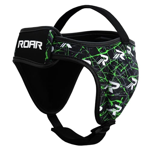 ROAR-INT Wrestling Headgear Men BJJ Ear Guard Protection MMA Grappling Cauliflower Helmet - color: Green (Pack-1)