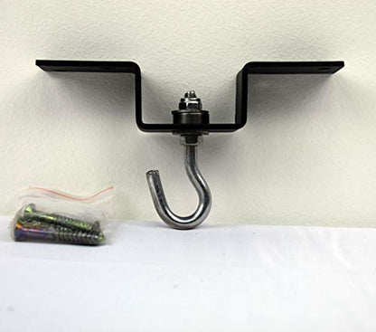 Ultimate - Metal Heavy Bag Ceiling Hook - Punching Bag Hanger - Heavy Bag Mount W/360 Degree - Hook Screws & Plugs