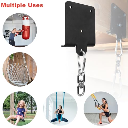 Heavy Punching Boxing Bag Hanger - Heavy Duty Bag Hanger Bracket,360° Rotation Wall Ceiling Mount Wood Beam Hook for Boxing Muay Thai Training,Aerial Yoga Swing & Hammock