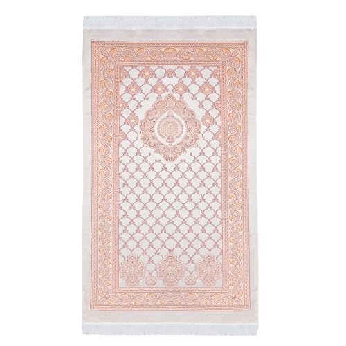 Muslim Prayer Rug - Lightweight Islam Sajjadah for Men Women Kids - Soft Islamic Carpet Mat for Ramadan Eid, Red - color: Red