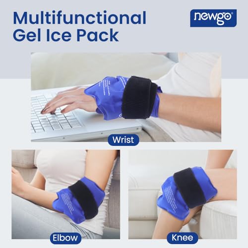 NEWGO Ankle Ice Pack Wrap for Sprained Relief, Ice Pack for Ankle Inuries Reusable, Cold Therapy for Ankles Swelling, Post Surgery Recovery - Blue - color: Blue-1pack