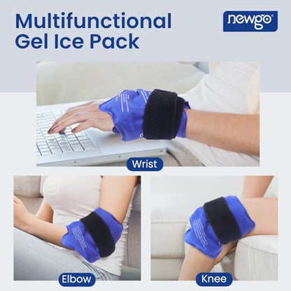 NEWGO Ankle Ice Pack Wrap for Sprained Relief, Ice Pack for Ankle Inuries Reusable, Cold Therapy for Ankles Swelling, Post Surgery Recovery - Blue - color: Blue-1pack