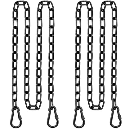 79inch Extra Long Safety Suspension Chain Set, 2000mm with 4 Clasps, Seamless Welding, Easy Install for Chandelier, Camping, Fence Gate - size: 79inch