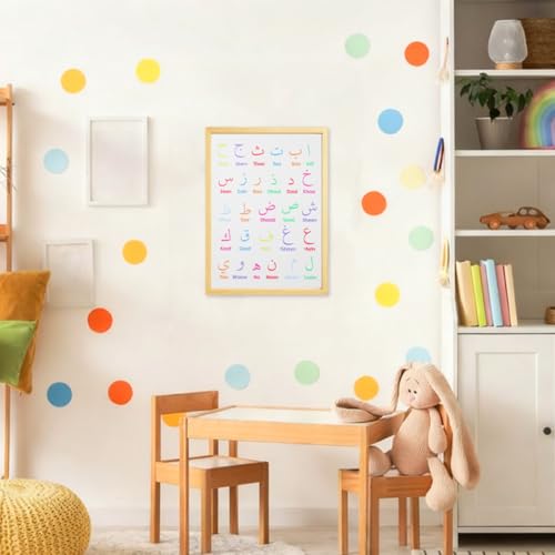 Kichvoe Arabic Alphabet Poster Arabic Letter Learning Poster Educational Wall Chart for Kids Early Learning Classroom Playroom Nursery and Homeschool Wall Decor 15.74 X 11.81 in