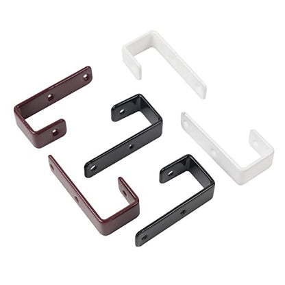 4 Pack Bunk Bed Ladder Hook, Inside 1" Kids Bunk Bed Replacement Hardware, Brown PVC Metal Loft Bed Ladder Hooks, Camper/Rv Bunk Ladder J Hook Brackets with 2 Size Screws (4 Pcak, Brown) - color: Coffee, size: 4 Pack