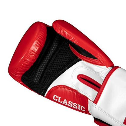 TITLE Boxing Classic Leather Super Bag Gloves 2.0 - Boxing Gloves, Punching Bag Gloves, Kickboxing Gloves, Punching Gloves, Heavy Bag Gloves, Boxing Gloves Men, Boxing Gloves Women, Boxing Equipment - color: Red/White/Black, size: Small
