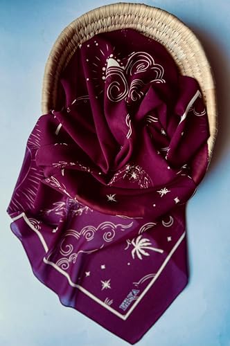 Hijab Modest and Elegant | Beautifully Designed Printed Chiffon Patterns | Muslim Women Head Scarf and Veil - color: Red M