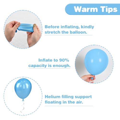 Blue Silver Balloons for Boys Baby Shower Gender Reveal Mens Birthday Party - color: Blue Silver, size: 50 Pcs