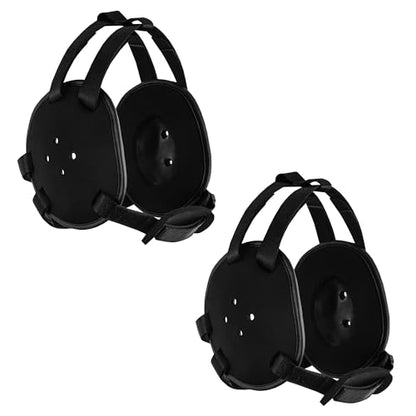 ROAR-INT Kid's Ear Guard BJJ Grappling Head Guard Adjustable Wrestling Headgear for Boys and Girls Earguard MMA Jiu Jitsu (Black/Black (2Pcs)) - color: Black/Black (2pcs)