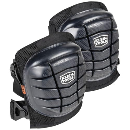 KLEIN TOOLS 60184 Knee Pads, Lightweight Gel Knee Pads with Slip Resistant Rubber Caps and Adjustable Straps, Great for Construction, Black - size: Lightweight