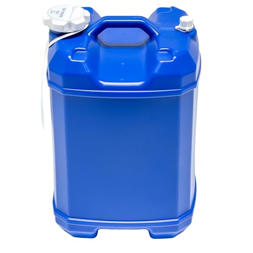 WaterPrepared ReadyJug 7 Gallon Water Storage Container with Built-In Spigot, Blue - Stackable Portable Emergency Tank for Camping
