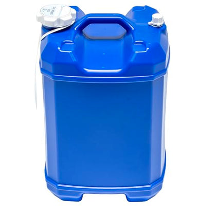 WaterPrepared ReadyJug 7 Gallon Water Storage Container with Built-In Spigot, Blue - Stackable Portable Emergency Tank for Camping