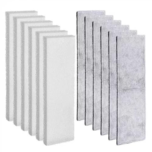 Pangda 12 Pcs Carbon Filter Foam Pads and Foam Filters Compatible with U4 Range of Internal Underwater Sponge Aquarium Underwater Filter Accessories for Internal Replacement Aquarium Fish Tank - size: 9.25'' X 2.52''
