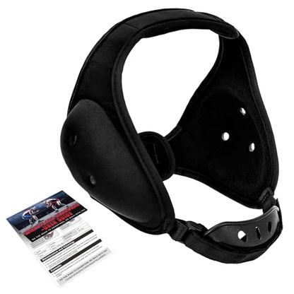 Trymaker Wrestling Headgear, Head Gear with Chin Cup, Sorf Ear Guard for Men, MMA, Jiu-Jitsu (for Users Aged 12+) - size: M (18 1/2" - 21 1/4"), style: Black