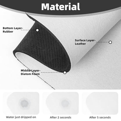 Coral Reef Fish Aquarium Faucet Mat for Kitchen Sink Splash Guard 14×38 CM Super Absorbent Diatomite Faucets Suction Pad Faucet Handle Drip Catcher Tray Dish Drying Mat Housewarming Gift