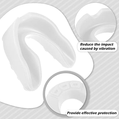 Frienda 50 Pcs Football Mouth Guards Bulk Youth Football Mouthpiece Sports Athletic Mouthguard Teeth Guard for Hockey Karate Basketball Boxing Lacrosse Rugby - color: White