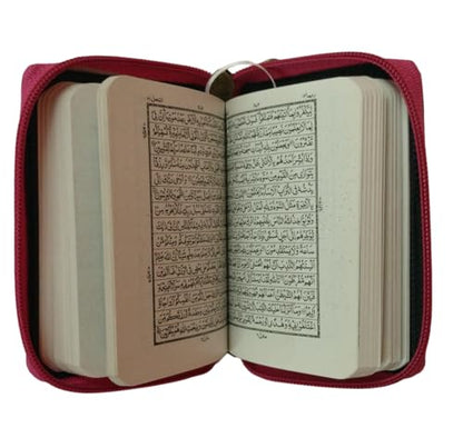 Pocket-Size Arabic Quran with , Zipper Case, 4.5 x 6.5 inches IndoPak script