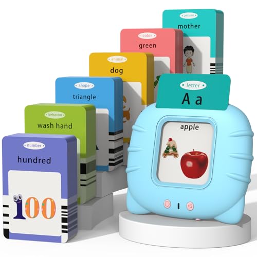 Startcan Talking Flash Cards Toys for Toddlers 3 4 5 6, Learn ABC, Numbers 0-100, Phrases, Objects, Adjectives, and More Dolch Sight Words,280 Cards with 560 Words/Phrases - color: 560 Dolch Sight Words: Abc, 0-100, Phrases- Blue
