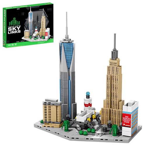 Architecture New York City，New York SkylineEmpire State Architecture Building Micro Mini Blocks Building Blocks Model Great Gifts for Kids and Adults - style: New York Skyline