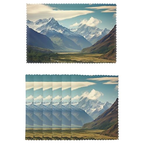 Placemat Set of 6 One Size Place Mats Heat Resistant Table Mats Cook National Park Place Mat Non-Slip Placemats for Kitchen Desktop Protection Mat for Dining Table - color: Cook National Park