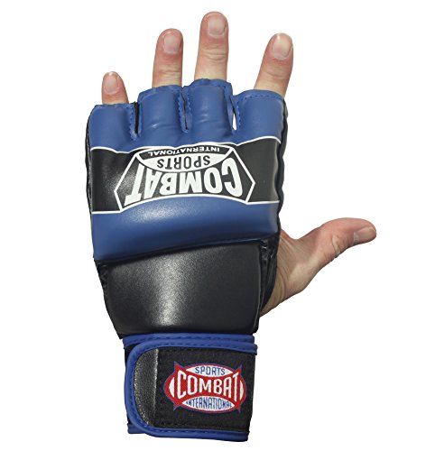Combat Sports Pro Style Grappling MMA Gloves - color: Blue, size: Youth Medium