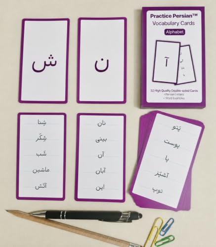 Persian Vocabulary Flashcards: Alphabets | Ideal for Kids and Adult learners. - style: Alphabets