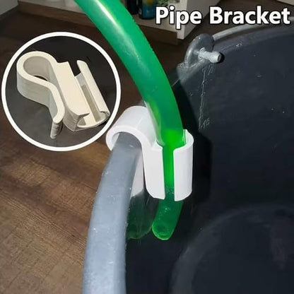 3D Printed Aquarium Hose Holder for 12mm and 16mm Water Changing Tube Fish Tanks Accessory Bucket Clip Aquarium Water Pipe Tube Bracket - color: Black