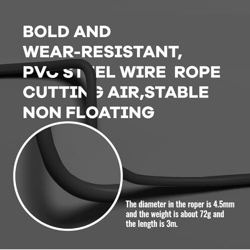 9.8 feet Adjustable Tangle-Free jumping rope exercise fitness home adult professional fat burning for fitness and weight loss - color: black