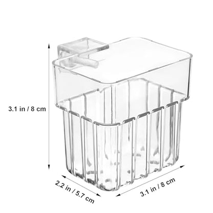 Gatuida 4 Pack Aquarium Plant Cups Clear Acrylic Fish Tank Plant Holders with Bottom Drain Holes Hanging Aquatic Planter Pots for Live Plants Aquarium Accessories