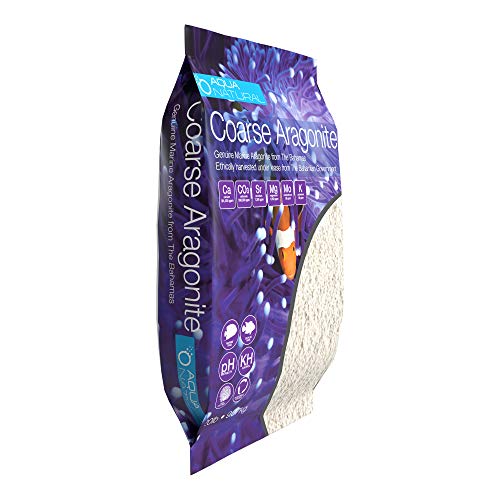 AquaNatural Coarse Aragonite 20lb for Reef, Saltwater and Marine Aquariums, Sand