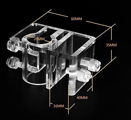 2PCS Clear Acrylic Aquarium Fish Tank Water Pipe Hose Fixing Clip Tube Clamp Holder for Holding Doing Pump Soft Hose