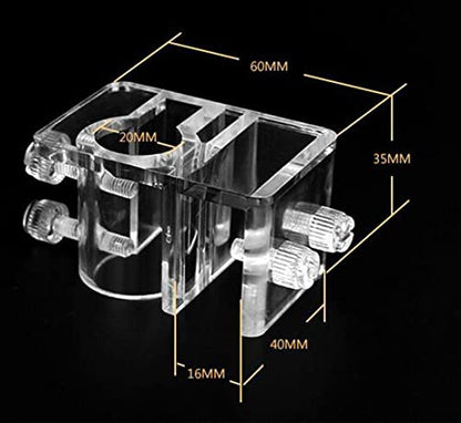 2PCS Clear Acrylic Aquarium Fish Tank Water Pipe Hose Fixing Clip Tube Clamp Holder for Holding Doing Pump Soft Hose