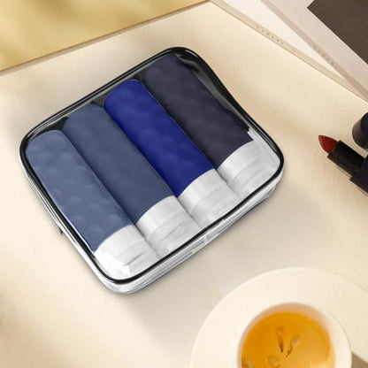 Silevoler Travel Bottles for Toiletries, Silicone Travel Size Containers - color: Blue