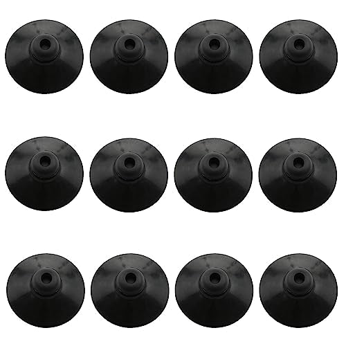 Fish Tank Suction Cup Clips Black Sucker Clips Aquarium Suction Cup Clips Fish Tank Attachments for Tank Pump, Overhead Line Tube,etc. （28mm/1.1inch）-12PCS