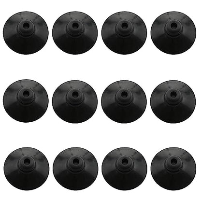 Fish Tank Suction Cup Clips Black Sucker Clips Aquarium Suction Cup Clips Fish Tank Attachments for Tank Pump, Overhead Line Tube,etc. （28mm/1.1inch）-12PCS