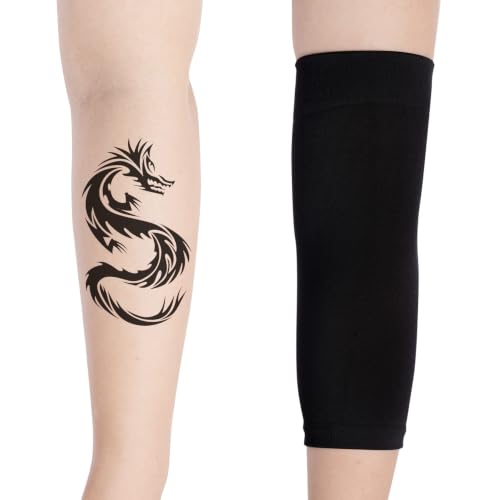 HOVEOX 3 Pairs Tattoo Cover Up Sleeves Tattoo Arm Sleeve Cover for Woman - color: Black