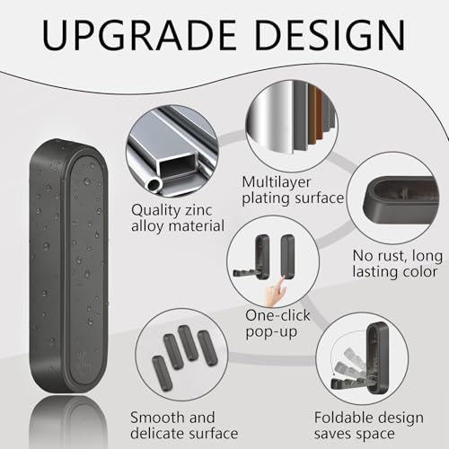 2PCS Foldable Wall Hooks, Heavy Duty Zinc Alloy Folding Wall Hooks,Folding Coat Hooks, Flip Down Hook for Hanging Coats, Bags, Hats, Cooking Utensil, Bathrobes, Keys (Black) - color: Black, size: 2 Hooks