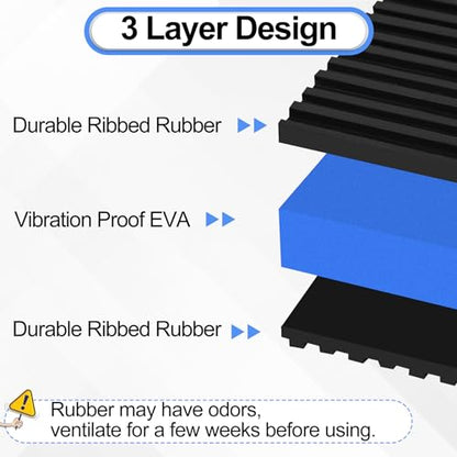 4 Pack Anti Vibration Pads for Washing Machine 6"x6"x7/8", Sound Isolation Vibrating Pad Ribbed Rubber Damping Mat EVA Center for Air Compressors, Conditioner, Treadmill, HVAC Washer Dryer - size: 6" - 4 Pack