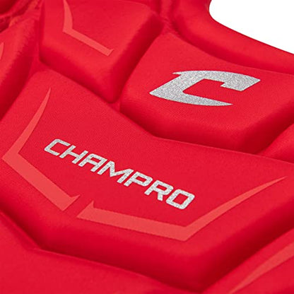 Champro Optimus MVP Chest Protector - color: Scarlet, size: 15"