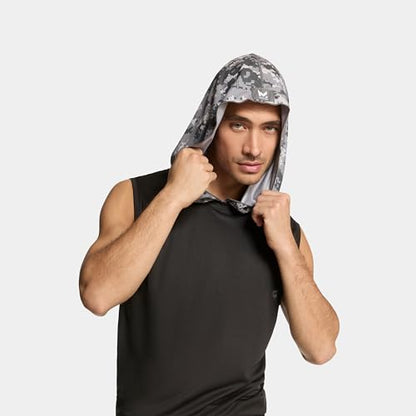 MISSION Cooling Hoodie Towel, Evaporative Cool Technology, Cools Instantly When Wet, UPF 50 Sun Protection, Contours Your Head to Stay in Place, Great for Sports, Fitness, Gym - color: Digi Camo Grey