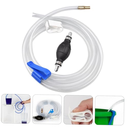 Manual Suction Hose Set for Car and Aquarium Water Transfer, Sturdy Siphon Pump with Guide Oil Tube and Water Suction Hose Kit