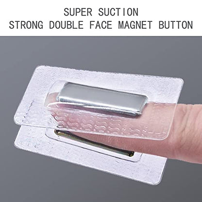 SEMINI Hidden Sew Magnetic Snap Invisible Hidden Sew in PVC Hidden Purse Closure for Fastener Handbag Cloth Clasp DIY Craft Sewing Tools (30x10mm) - size: 30x10mm,Rectangular