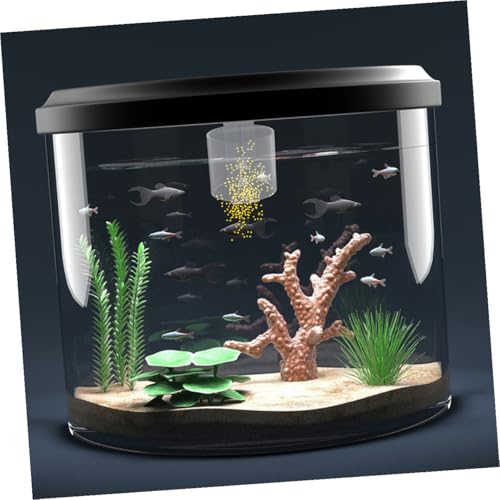 Fish Tank Feeding Ring Acrylic Shrimp Feeder Cup Betta Feeding Ring for Aquarium Fish Food Holder with 80 Hook for Freshwater Tanks