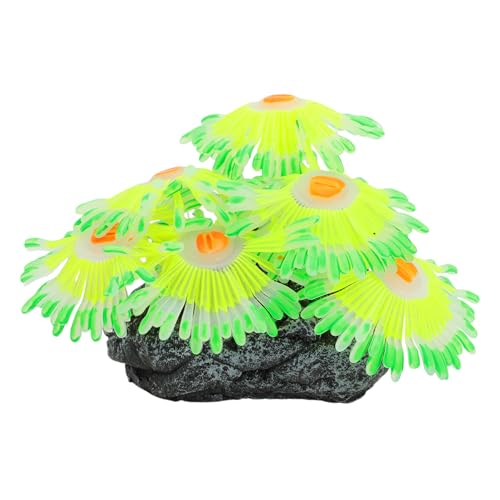 Fluorescent Aquarium Coral, Vibrant Glowing Effect, Fish Tank Decorations, Artificial Aquarium Accessories, Green