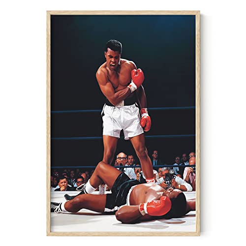 HAUS AND HUES Muhammad Ali Posters - Muhammad Ali Canvas Wall Art in Ring Boxing Prints, Sports and Gym Artwork, Black History Pictures for Wall, Sport Posters for Man Cave (Unframed 24x36) - color: Ali Ring, size: 24"L x 36"W