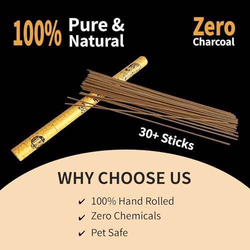 Natural Oud Agarwood Incense Stick Gift Set - Ceramic Incense Holder with Ash Catcher, Indoor Meditation Incense Burner Kit for Home Fragrance & Zen Relaxation