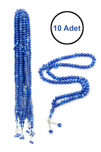 ihvan online, Tasbih Prayer Beads 99, Pack of 10, Muslim Prayer Bead, Islamic Rosary Bead, Dhikr, Tasbeeh Bulk, Misbaha, Masbaha, Tespih, Islamic Gift for Ramadan & Mawlid & Hajj Umrah - color: Navy Blue