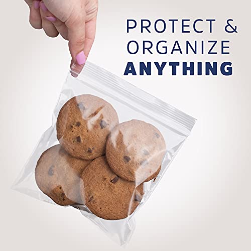 Clear Plastic Zip Sandwich Bags - Bulk GPI Case of 1000 6" x 6" 2 mil thick, Strong & Durable RECLOSABLE Poly Baggies With Resealable Zip Top Lock For Travel, Storage, Packaging & Shipping. - size: 6" x 6"