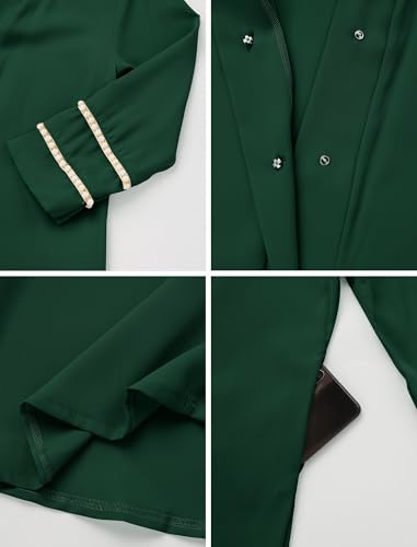 IDOPIP Muslim Dress for Girls Islamic Prayer Abaya Long Sleeve Cardigan Kaftan Robe Dresses with Hijab Ramadan Dubai Outfits - color: Blackish Green, size: 5-6 Years