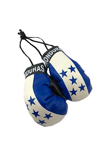 Hanging Car Mirror Mini Boxing Gloves (Honduras) - color: Honduras